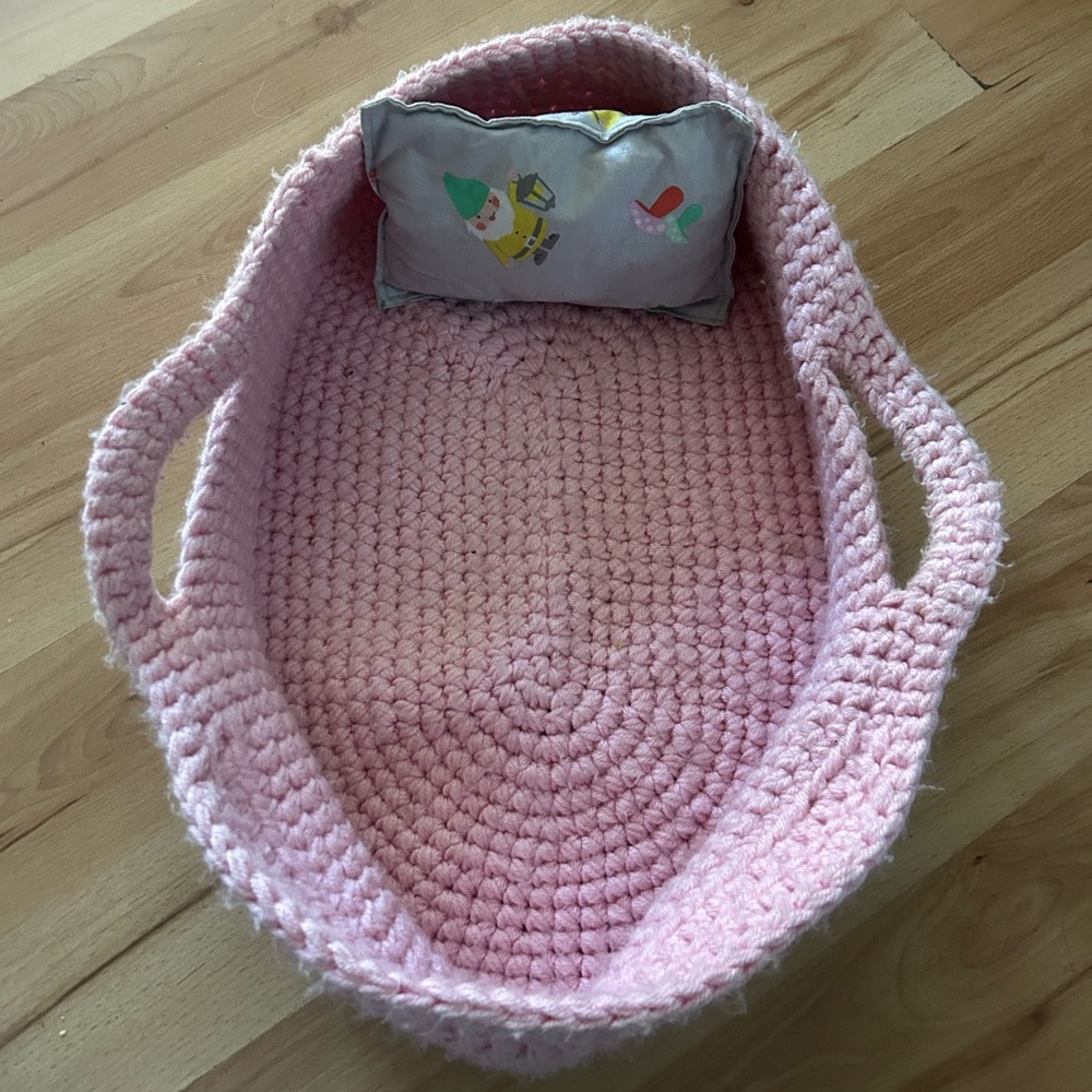 Handmade Baby Doll Carrier with Matching Pillow & Minky Blanket x 2 - Picture 3 of 15